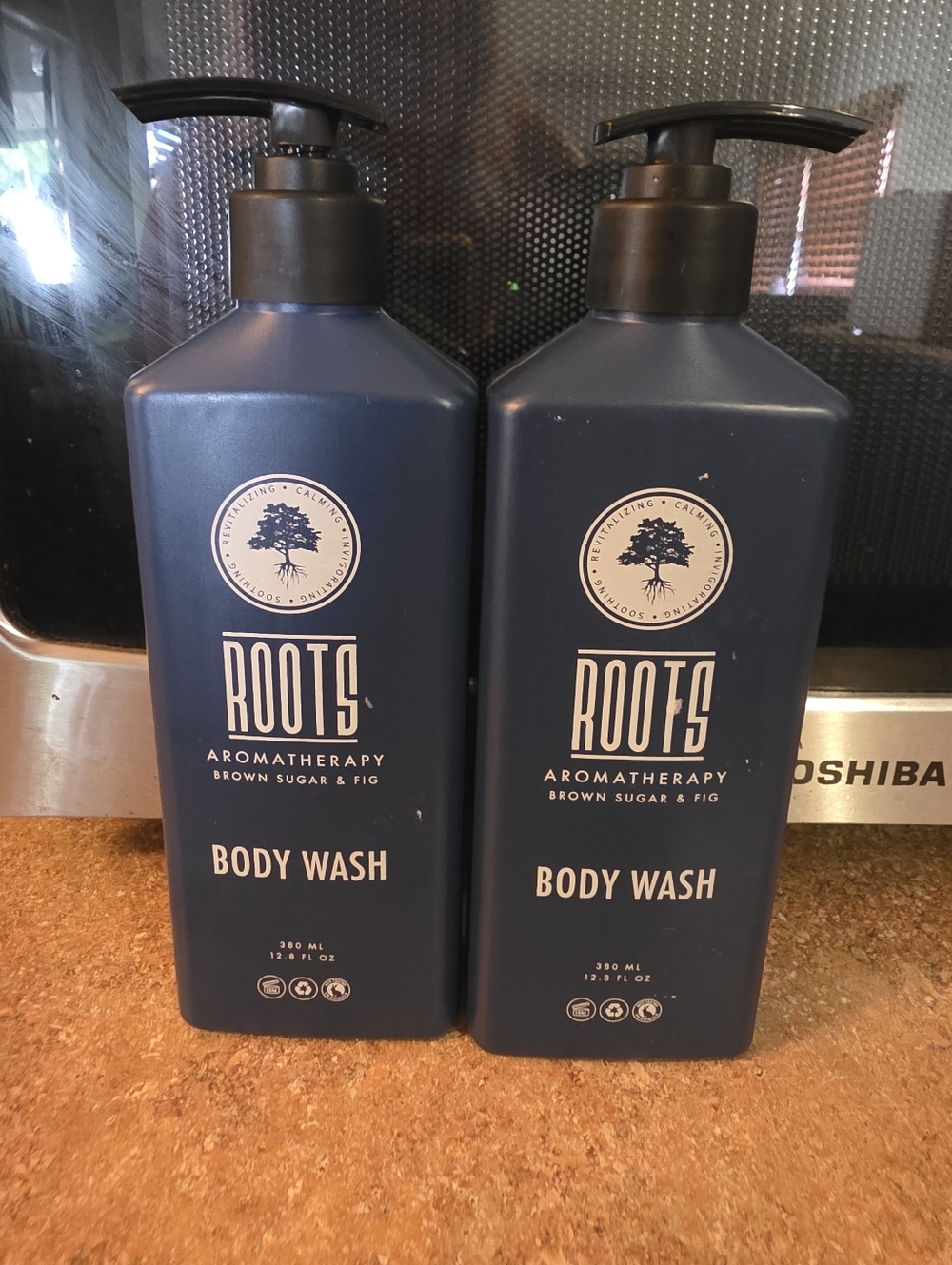 Lot of 2 ROOTS Aromatherapy Brown Sugar & Fig Body wash 12.8oz